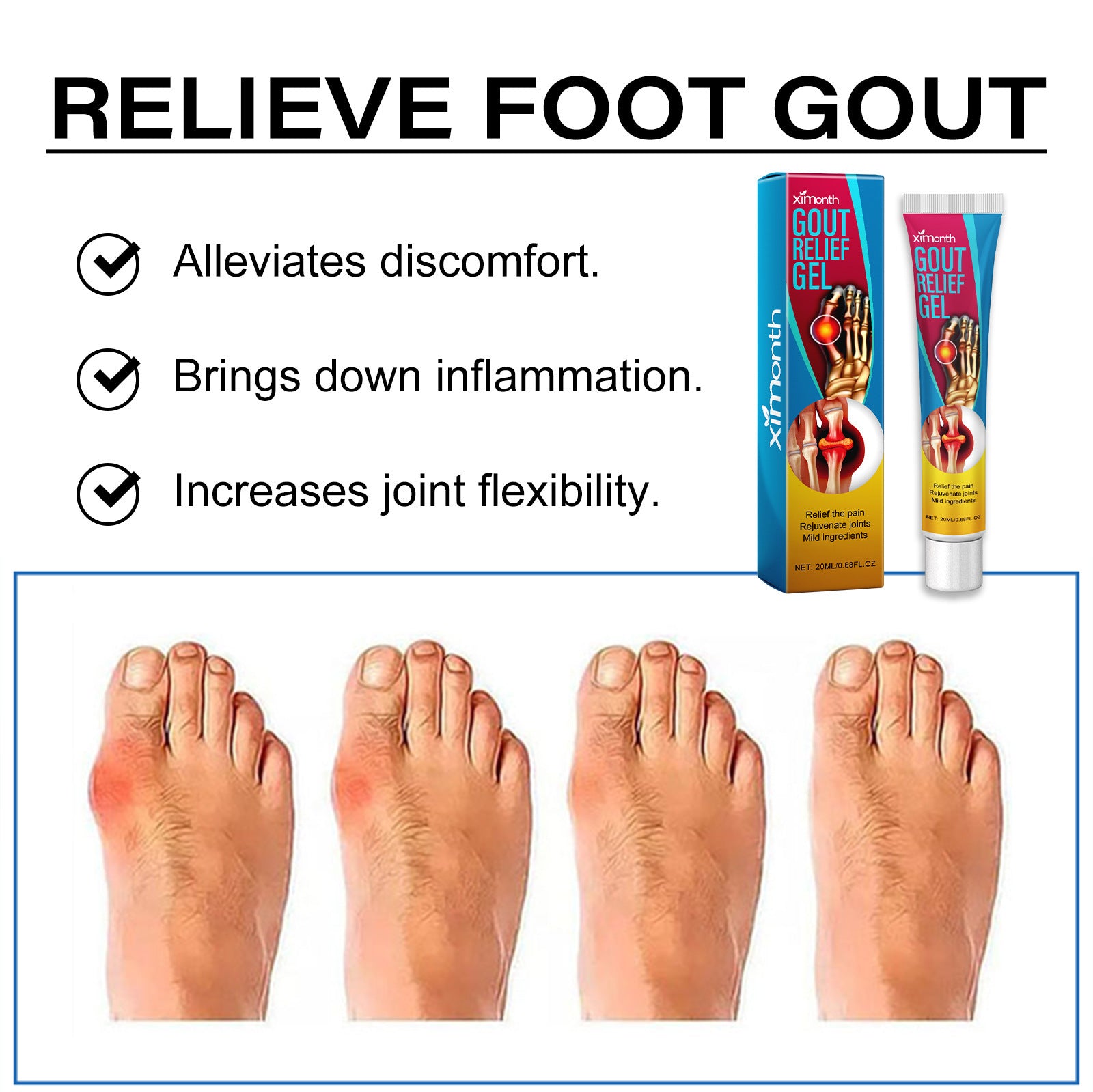 Foot Pain Care Gel Knee Muscles And Bones Ache