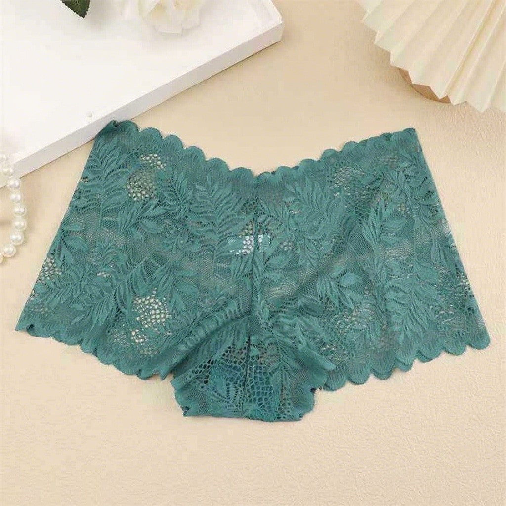 Womens Multi-Color Lace Trim Boxer Briefs