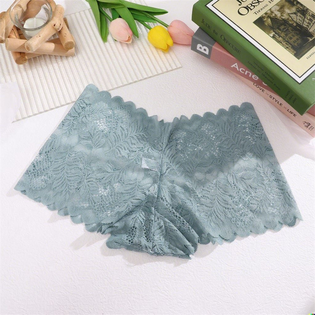Womens Multi-Color Lace Trim Boxer Briefs