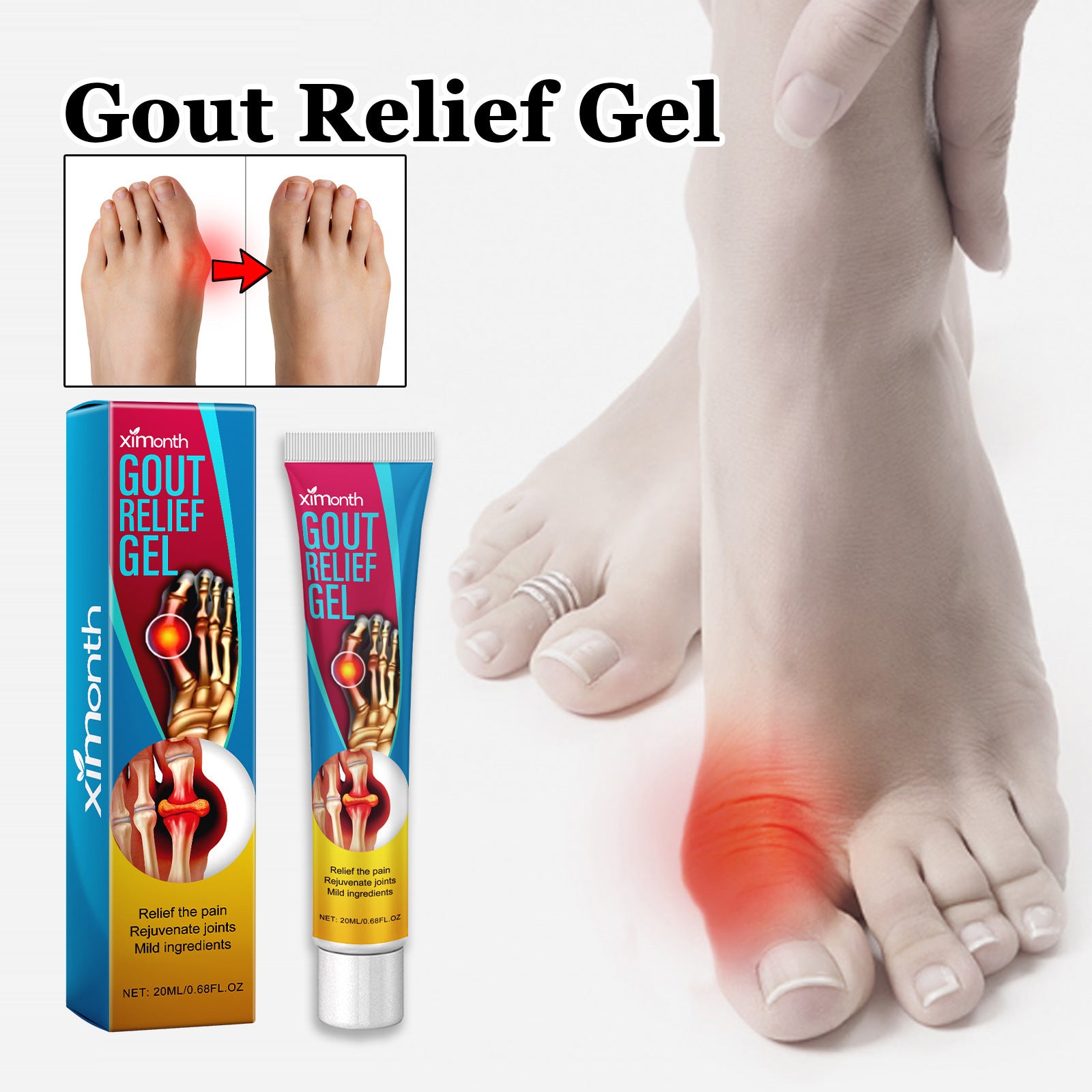 Foot Pain Care Gel Knee Muscles And Bones Ache