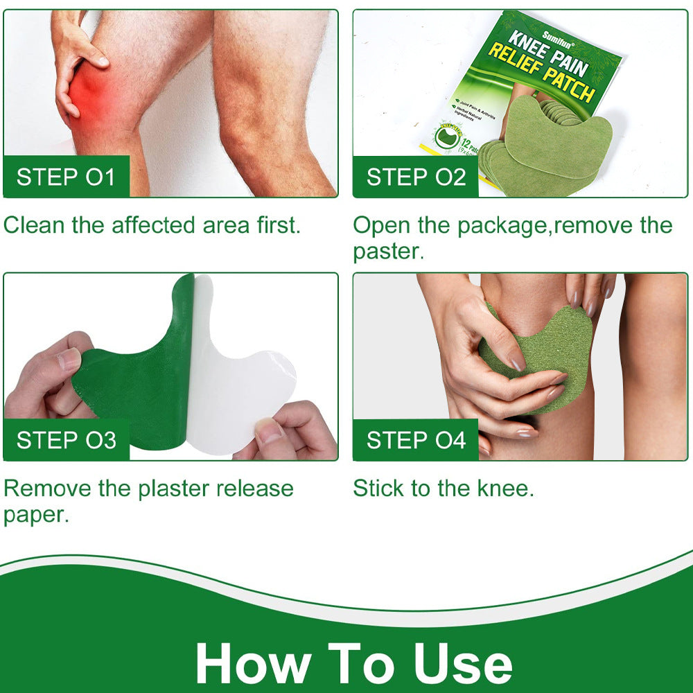 Argy Wormwood Knee Plaster Self-heating Pain Relief Pain Relieving Exercise Fitness