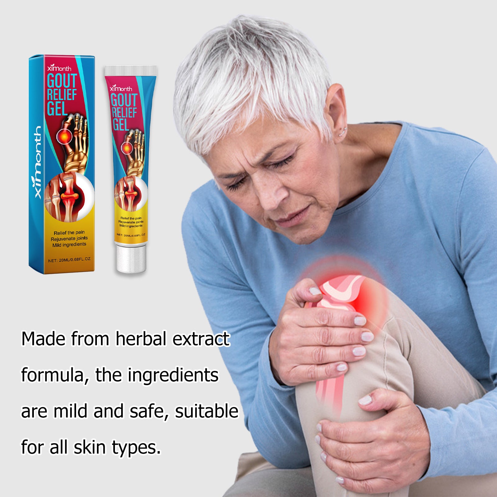 Foot Pain Care Gel Knee Muscles And Bones Ache